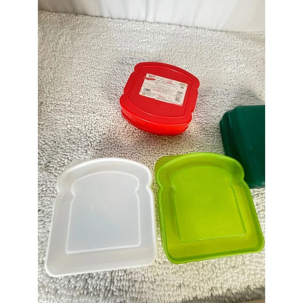 Tupperware & Sesame Street Sandwich Container Bundle Cookie‎ Monster 4pc Set